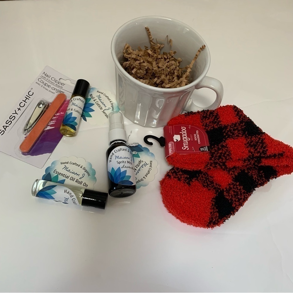 Aromatherapy Spa self care bundle gift set handcrafted organic oversized mug - Picture 3 of 8